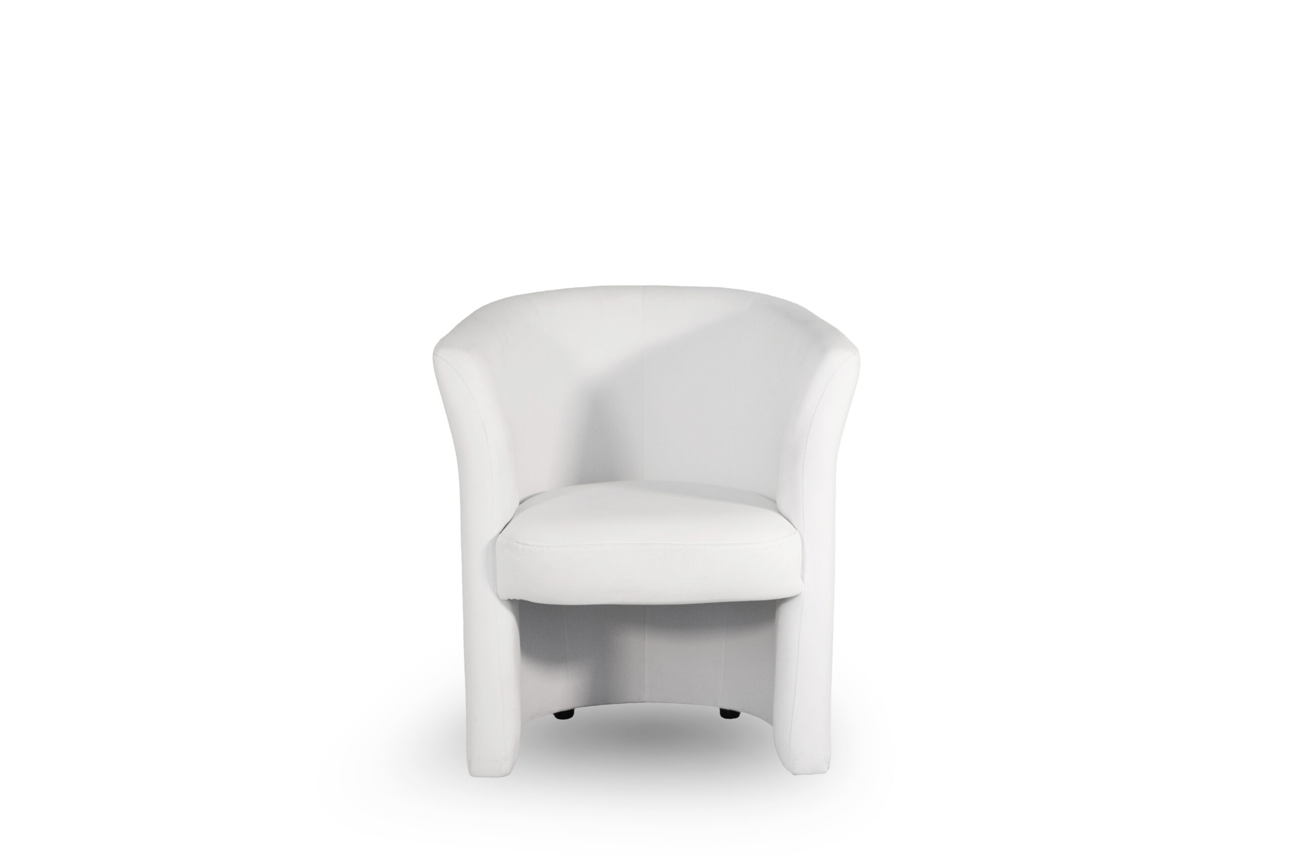 WHITE ECO-LEATHER ARMCHAIR